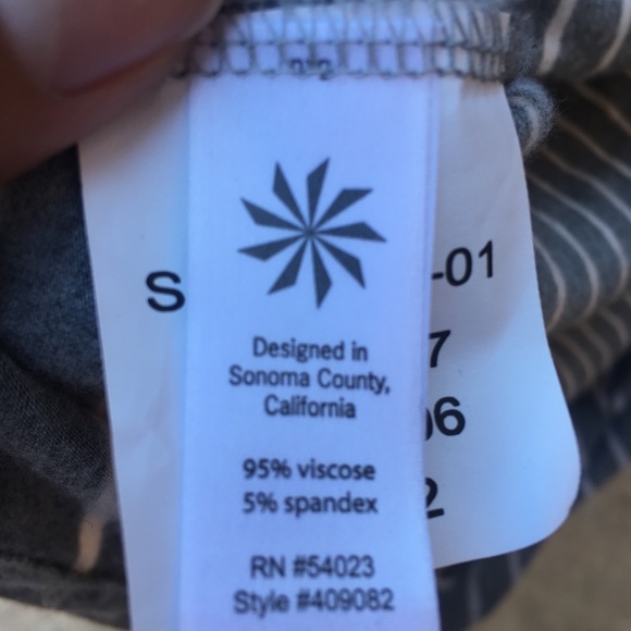 Athleta Maxi ruched-side striped dress Small - Picture 7 of 7